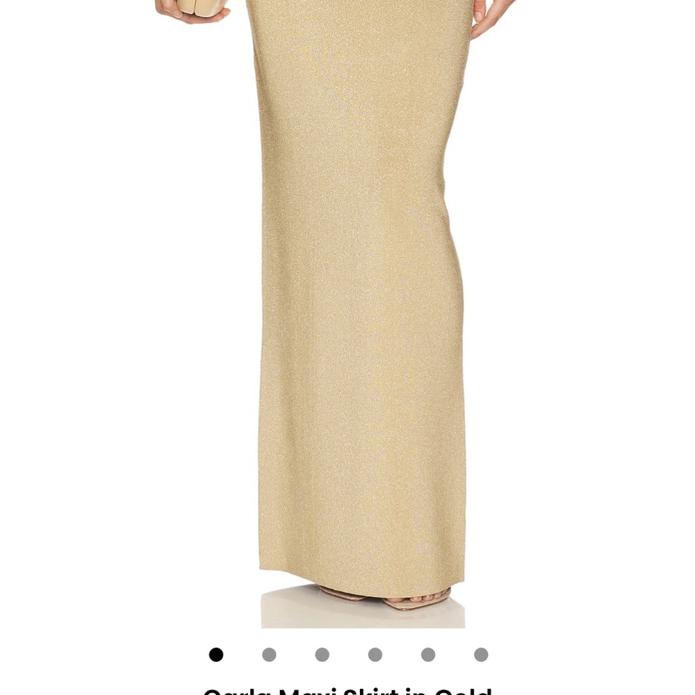Lovers + Friends Gold Maxi Pencil Skirt for Cocktail